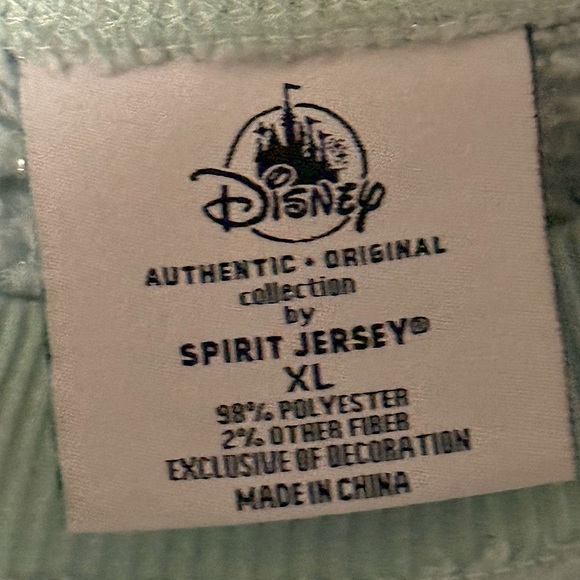 Disney Shimmery Aqua Disneyland Faux Sherpa Spirit Jersey Long Sleeve Sweater - Picture 9 of 9